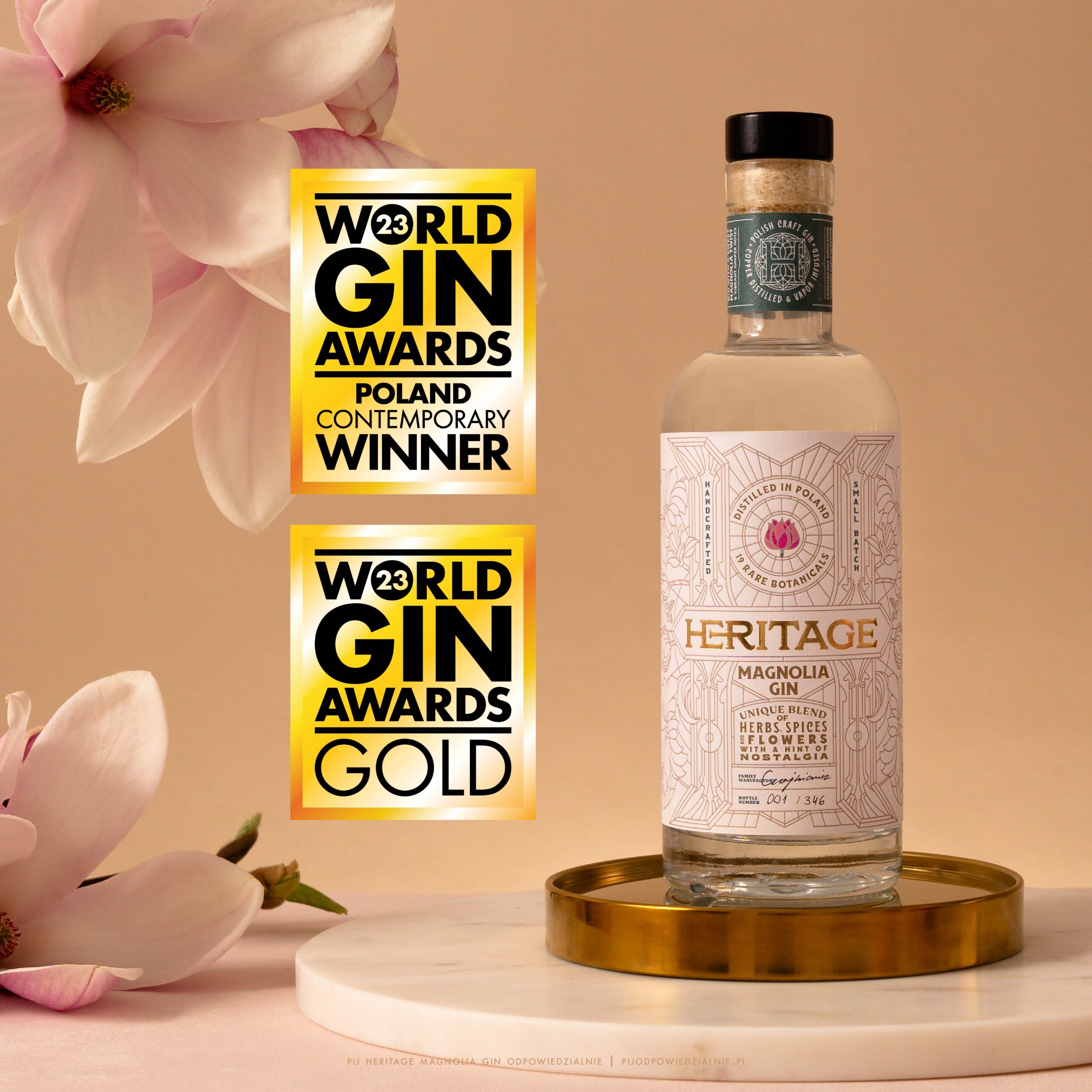 Wygrana w World Gin Awards Heritage Magnolia Gin